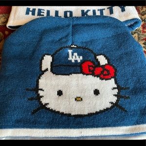 Dodgers hello kitty beanie